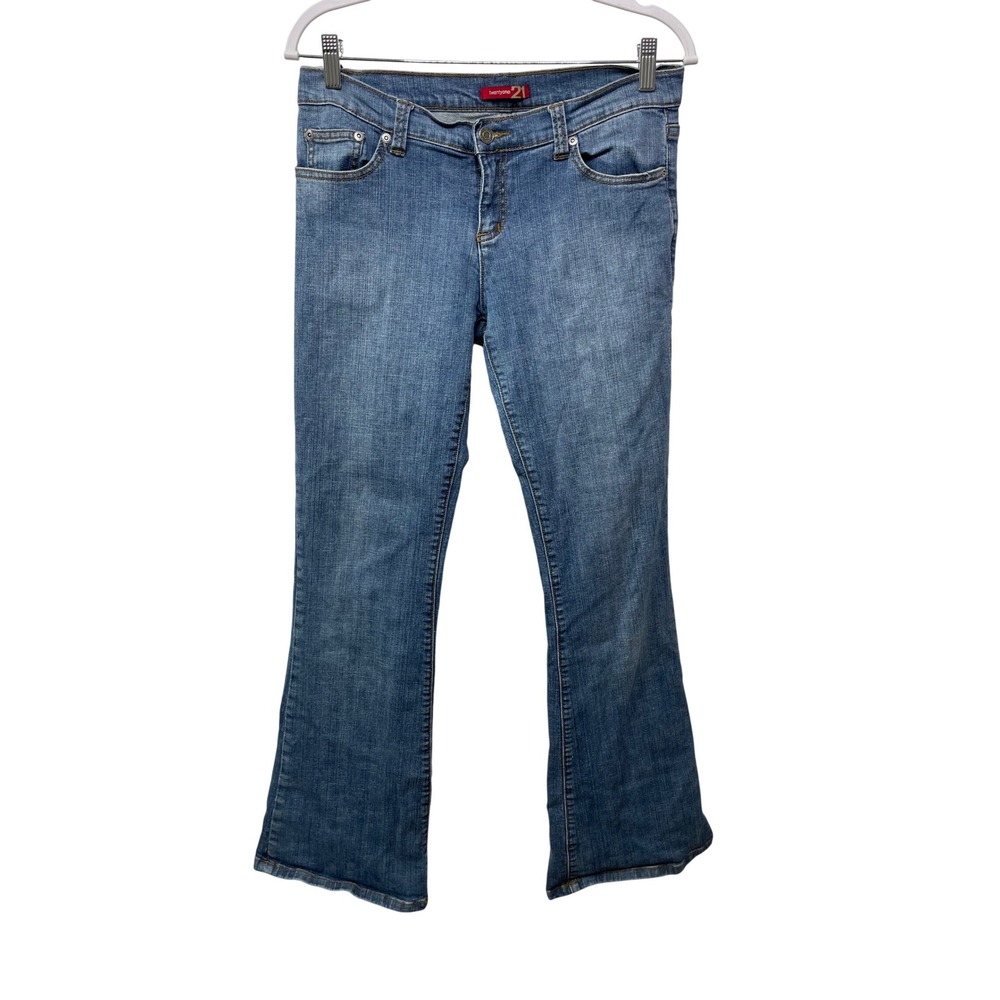 Y2K Twentyone 21  Low Rise Blue Bootcut Stretch Jeans Medium‎ Wash Size 11 Rory